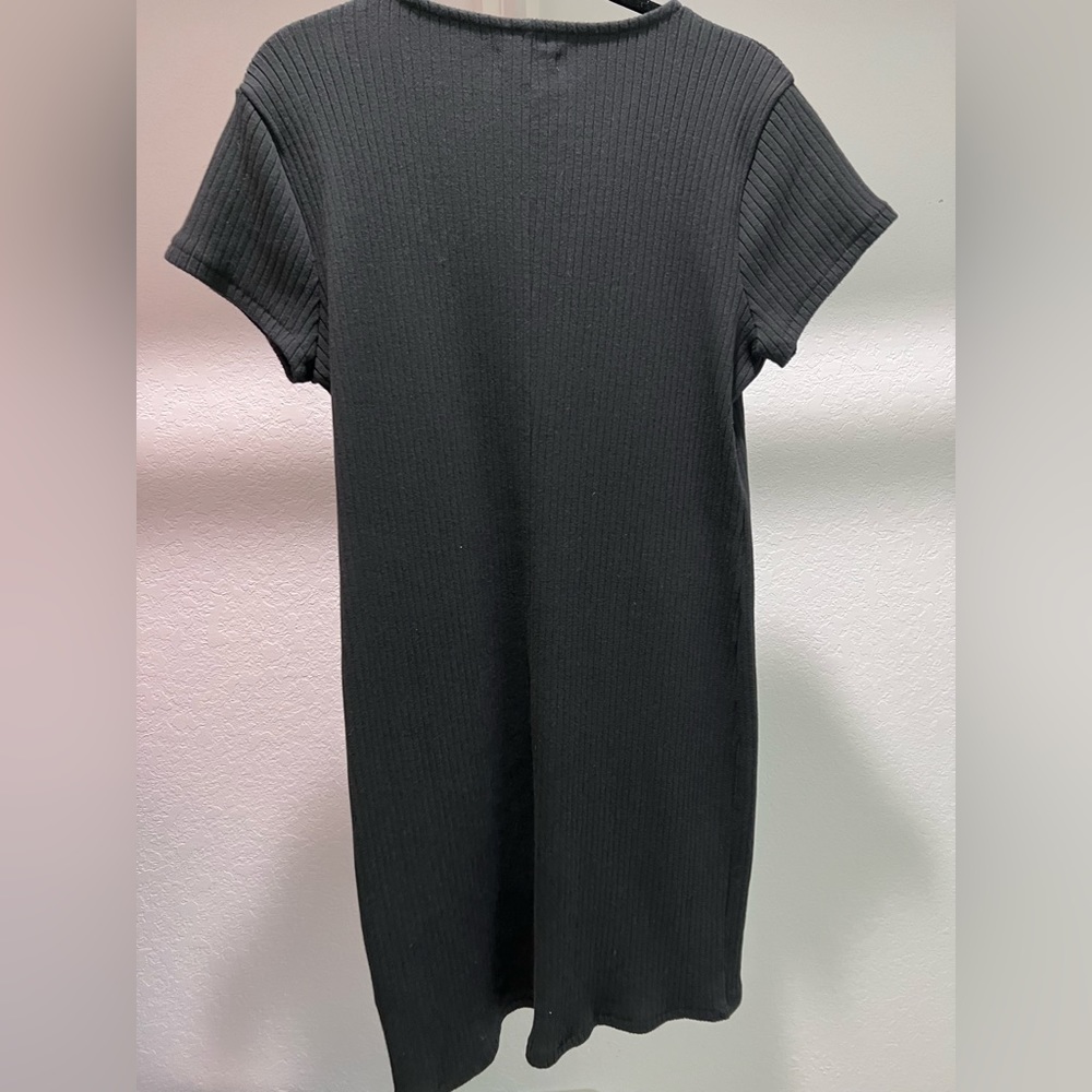 Madewell Button-Front Ribbed Mini Dress - Picture 3 of 5